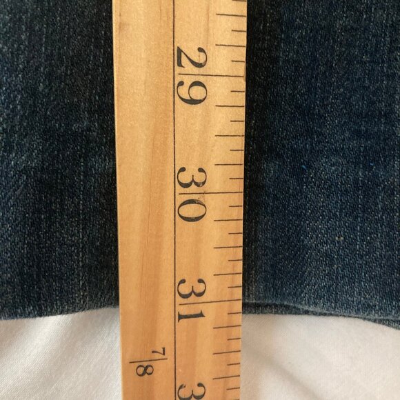 Theory Flare Jeans Low Rise Dark Wash 5 pocket EUC Trouser Style See Note, sz 2 - Picture 9 of 9